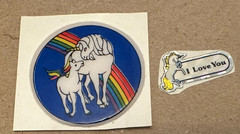 Vintage Unicorn Stickers 80’s Prisms + Rare Foiled Illuminations Fantasies Sheet