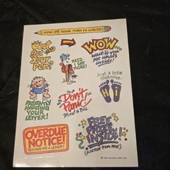 Massive Lot Of Vintage Stickers 18 Sheets -Hallmark AGC Gibson- Letters Sayings