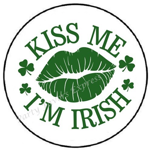KISS ME I’M IRISH ST PATRICKS DAY ENVELOPE SEALS LABELS STICKERS PARTY FAVORS