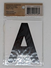 RECOLLECTIONS Craft It Removable Monogram Stickers, A B K S – 5 pcs – BLACK
