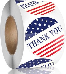 YINHEXI American Flag Thank You Stickers, 500 Labels per Roll for Small Business