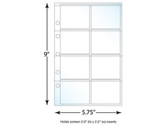Movie Ticket Stub/Large Postage Stamp Pages, Fits UniKeep A5 Mini Binder,20 Pack