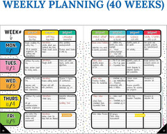 Teacher Planner 8×11 Undated Lesson Plan Book with Stickers, Schedule, Calendar