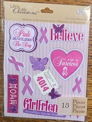 Lot Of 2 Little Occasion, Me & My Big Ideas BREAST CANCER PINK RIBBONS Awareness