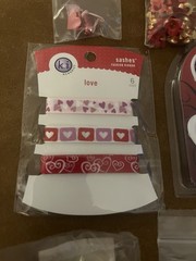 Scrapbooking Lot Valentine’s Day Embellishments Brads Eyelets