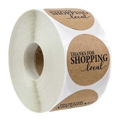 500Pc Kraft Paper Thank You Stickers Small Business Packaging Labels Roll