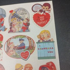 Vintage Gifted Line Valentine’s Day Stickers 57416S Punch Studio 1 Sheet NEW