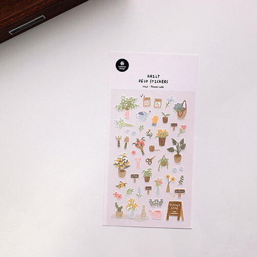 FLOWER CAFE – Adorable scrapbooking sticker