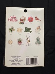 Christmas Ephemera Recollections Stickers My Minds Eye Die Cut Shapes Holly E135
