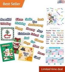 27-Piece Sentiment Words Metal Die Cuts for Creative Card Making & Scrapbooking