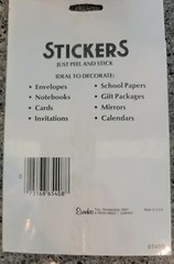 2 Vintage 80s Eureka Christmas Stickers SEALED Retro cute kids words Stick ons