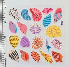 Violette Stickers Pastel Seashells Sea Life Crafts Planner Supply Scrapbook