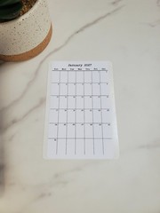 Small Calendar Stickers for Planners and Journals | Start on Any Month | 3″ x 5″