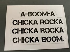Summer Camp Song A-BOOM-A CHICKA ROCKA CHICKA BOOM Sticker Decal 4″ x 2.5″