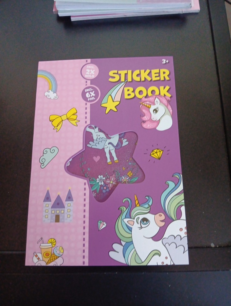 STICKERBOOK FOR KIDS 18 SHEETS A5 UNICORN (C)