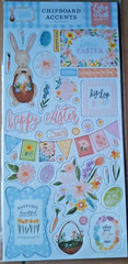 ECHO PARK CHIPBOARD ACCENTS~ MY FAVORITE EASTER~ LARGE 6″X13″~ EASTER BUNNY