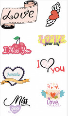 Love Stickers Romantic Decals Valentines Day Journal Planner Gift 8 Designs