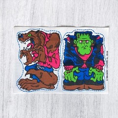 Vintage Mark 1 Scratch N Sniff Iron-On Patch, Frankenstein Spearmint Scent