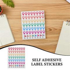 336 Pcs Map Indicator Labels Location Marker Stickers Colored Colorful