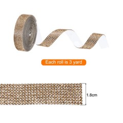 0.7 Inch Self Adhesive Rhinestone Strips 3 Yard for Crafts,Yellow
