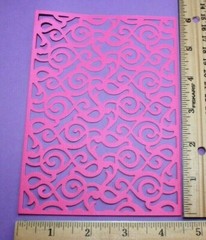 5 LACE PATTERN cardstock paper die cut embellishments