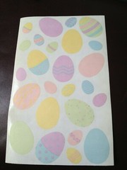 LARGE 3 X 6″ MRS GROSSMAN STICKERS: VELLUM EASTER EGGS *