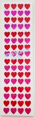 HAMBLY STUDIOS STICKERS PRISMATIC GLITTER MINI HEARTS RED & PINK VINTAGE RARE