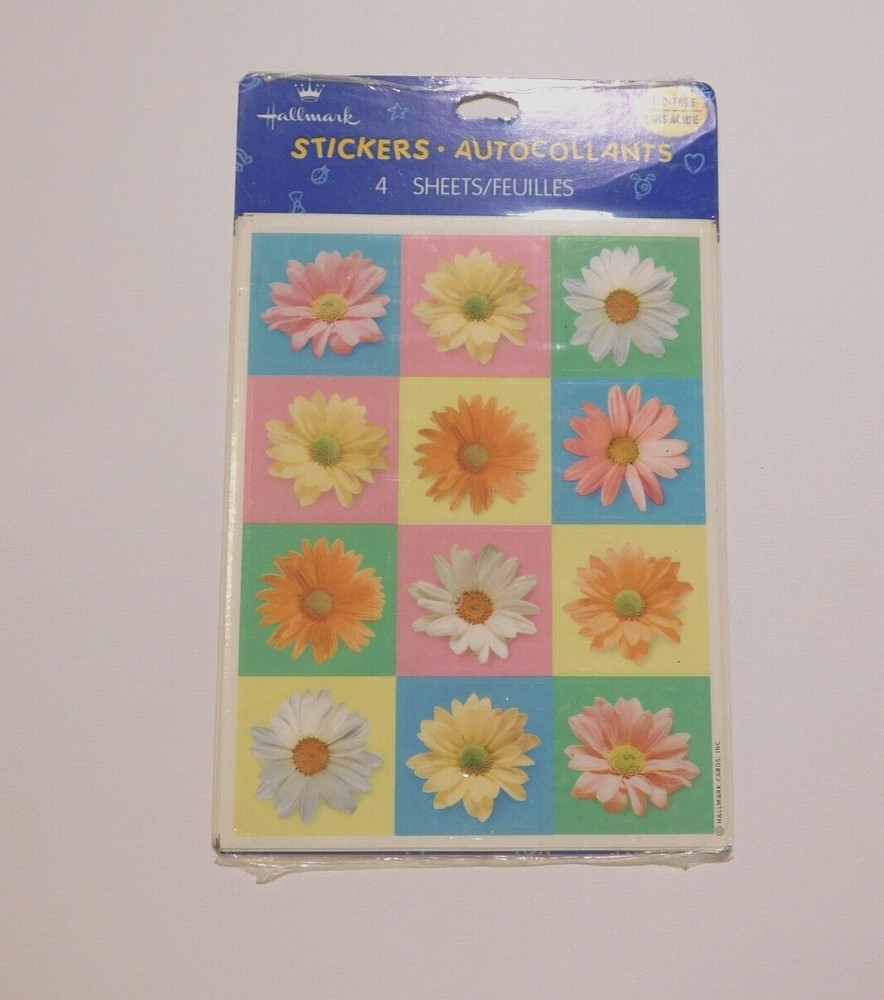 Hallmark Stickers Lot of 1 Pack ~Daisy Daisies Flowers~ 4 Sheets New Package