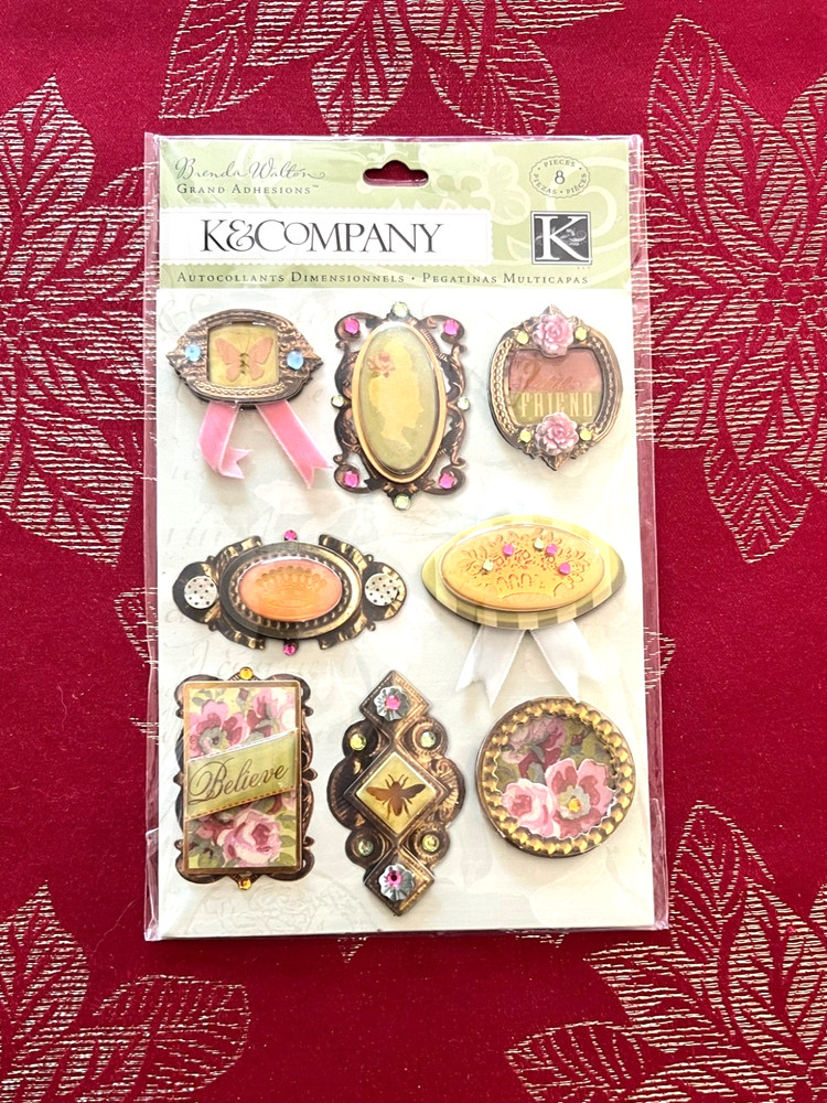 BEAUTIFUL VINTAGE BUTTERFLY K & COMPANY 3D STICKERS