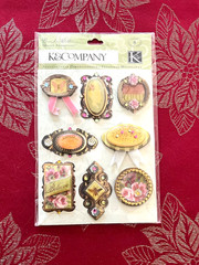 BEAUTIFUL VINTAGE BUTTERFLY K & COMPANY 3D STICKERS