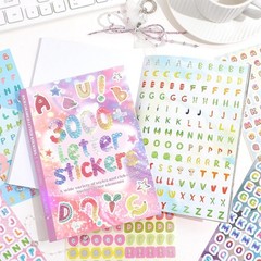 Vibrant 3000+ Piece Alphabet Sticker Book – Ideal for Crafting & Decorating