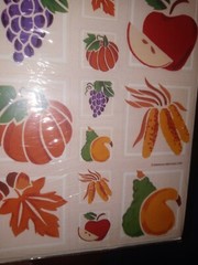 Vintage American Greetings Stickers Fall Harvest Pumpkin Thanksgiving 1 Sheet