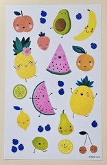 Fruits Emoji Sticker sheet
