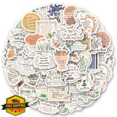 100pc Bible Stickers Christian Verse Journaling Aesthetic Faith