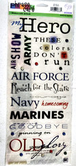 Sticko My Hero Clear Stickers Navy Airforce Marines Army Patriots Military 2007