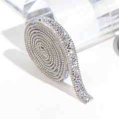 2 Pack 1Cm/0.39In Self Adhesive Crystal Tape, 1 Yard Each Rhinestone Ribbon Wrap