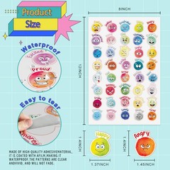800Pcs Emotion Stickers for Kids, Classroom Rewards, DIY Labels