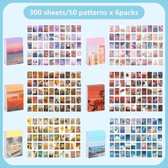 LOKIPA 300 Sheets Washi Sticker Set, Aesthetic Stickers for Colorful