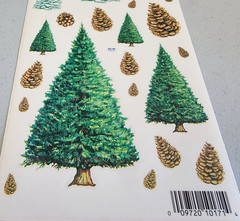 Crafts Etc 2004 Christmas Pine Trees Firs Clear Stickers 12″ Scrapbooking SXL136