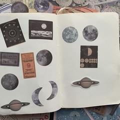 200 Pcs Vintage Scrapbook Stickers Junk Journaling Stamping Supplies Kit
