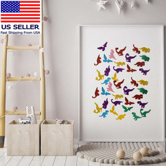 160 Pieces Glitter Dinosaur Foam Stickers Self Adhesive Foam Stickers for Craft