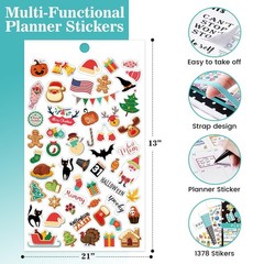Creative Planner Sticker Pack 28 Sheets Journal Monthly Weekly Daily Labels Set