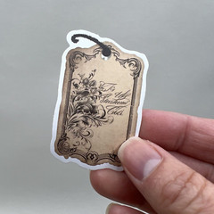 Vintage Style Horse Rose Tag Stickers Romantic Scrapbooking Junk Journal Collage