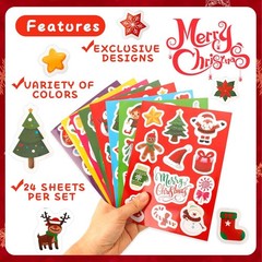 1000 Pcs 1.5 Inch Round Christmas Stickers Envelopes Seal Card Gifts Stickers