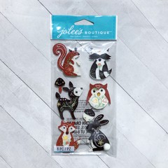 Jolees Woodland Animal Felt Stickers Scrapbook Embellishments Fall Winter