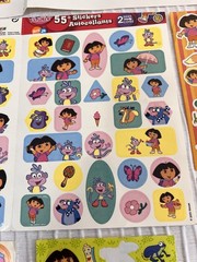 Vintage Sticker Lot – Sandy Lion Dora The Explorer, Barney, Arthur, Nick Jr.