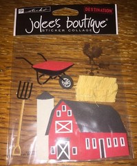 Lot Of 2 RARE Jolees BARNYARD Farm Barn Hay Pitch Fork Country Animals Stickers