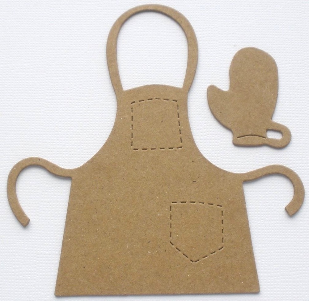 {3 set} *APRON & MITT* Raw Bare Chipboard Die Cuts
