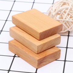 3Pcs Unfinished Yellow Wood Blocks DIY Craft Wood Cutouts Rustic Party Decor