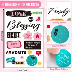 Scrapbook Stickers 500Pcs,Waterproof Vinyl DecalsAlbum Embellishment,Multicolor
